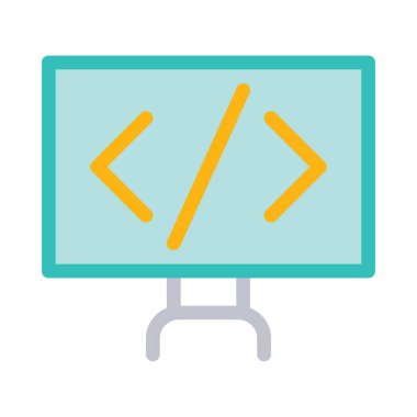 Web geliştirme için mobil tasarım simgesi. Vektör çizim