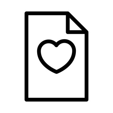 kalp kart simge vektör çizim 