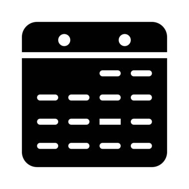 Takvim simgesi vektör illüstrasyonu 