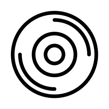 CD disk düz stil ikonu, vektör çizim  
