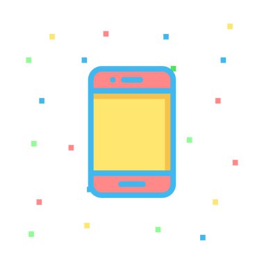 Telefon simgesi vektör illüstrasyonu  