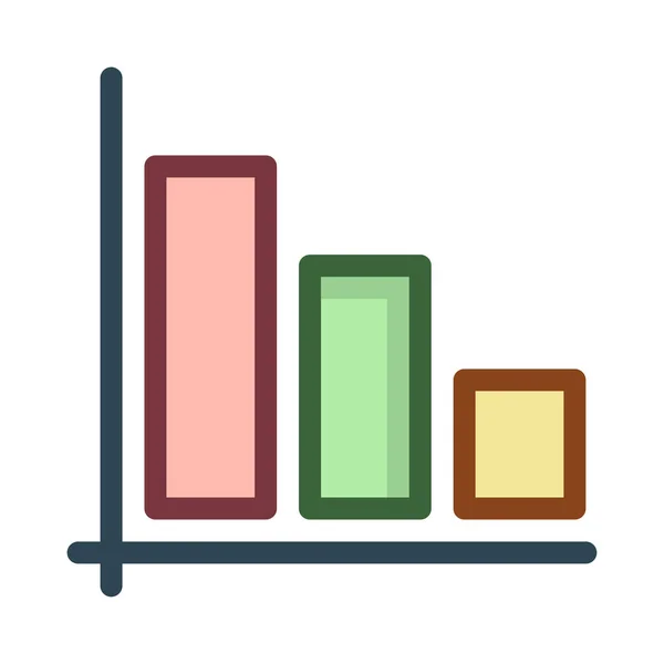 Diagrama Ícone Ilustração Vetorial — Vetor de Stock