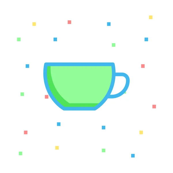 Icône Ligne Tasse Illustration Vectorielle — Image vectorielle