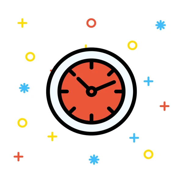 Reloj Icono Vector Ilustración — Archivo Imágenes Vectoriales