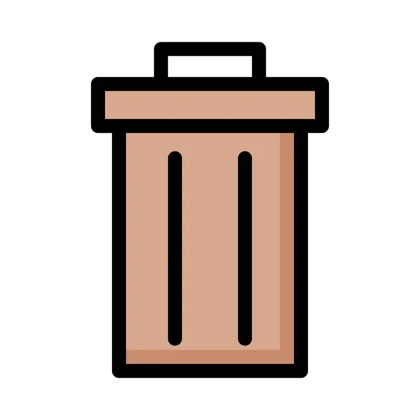 Ilustração Vetor Ícone Lixo Bin — Vetor de Stock
