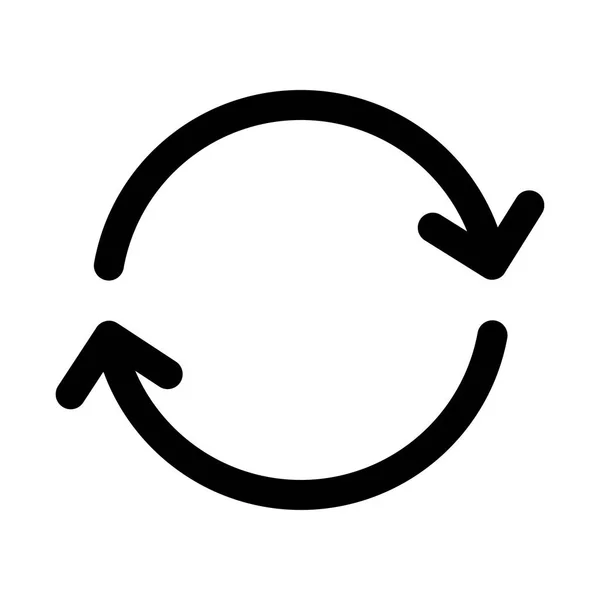 Zykluspfeile Flaches Symbol Isoliert Auf Weißem Hintergrund Vektor Illustration — Stockvektor