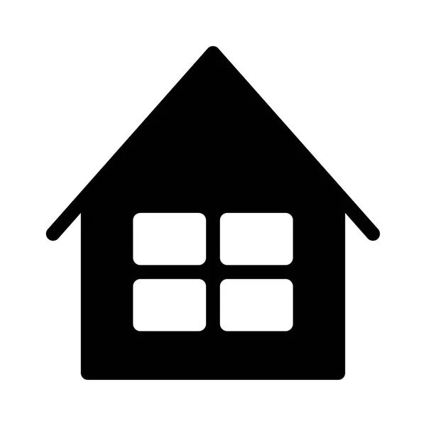 Huis Pictogram Vector Illustratie — Stockvector