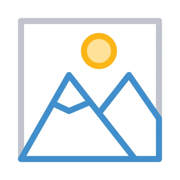 Mountain Icon Vector Illustration — Stock Vector