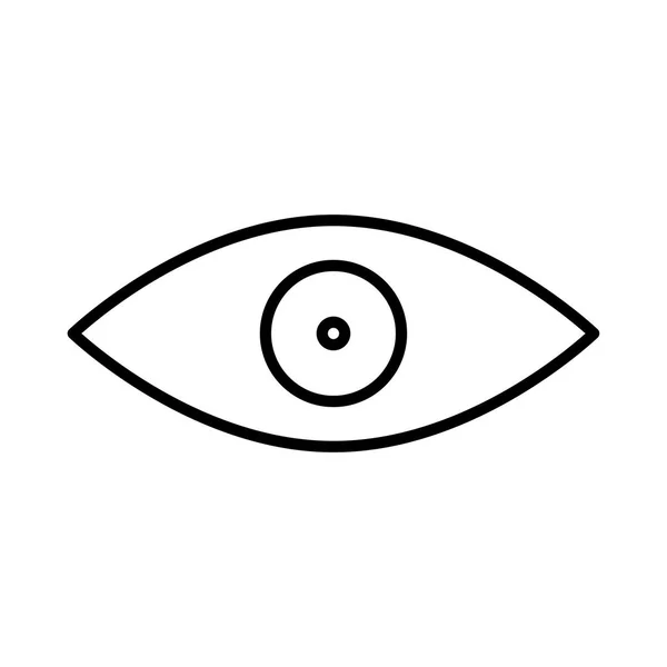 Ojo Icono Vector Ilustración — Vector de stock