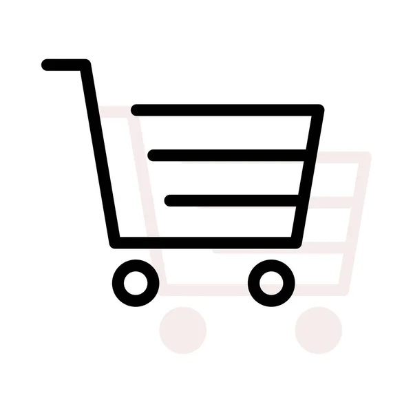 Shopping Cart Flat Ikonen Vektor — Stock vektor