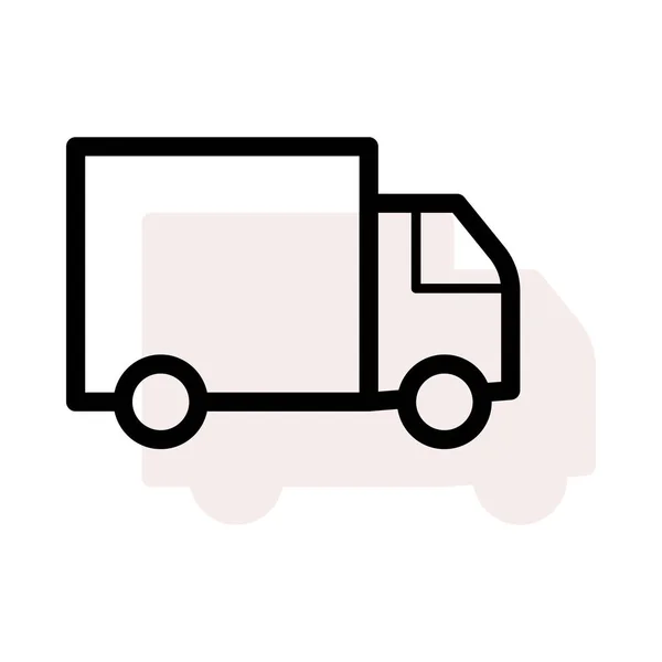 トラック アイコンのベクトル図 — ストックベクタ