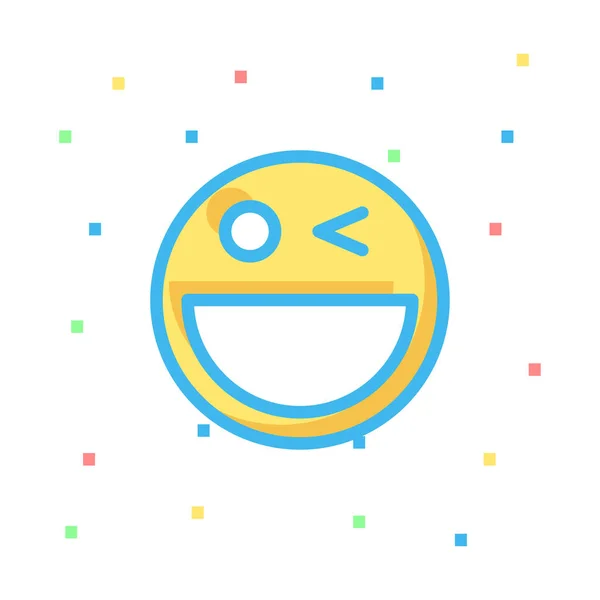 Sonrisa Icono Vector Ilustración — Vector de stock