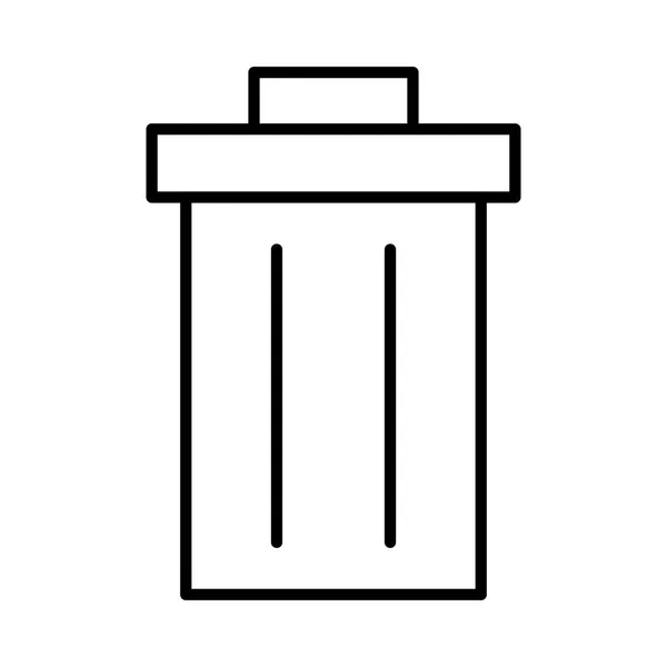 Rubbish Bin Icon Vector Illustration — Stock Vector