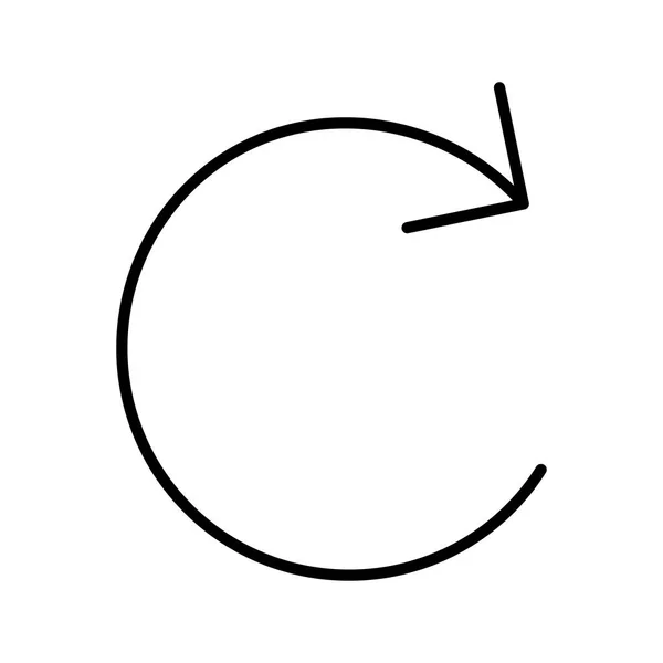 Círculo Flecha Icono Vector Ilustración — Vector de stock