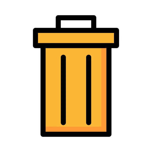 Basura Bin Icono Vector Ilustración — Archivo Imágenes Vectoriales