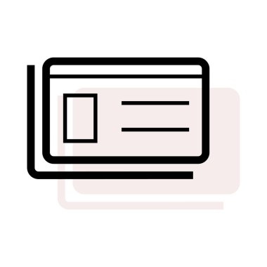 kart simge vektör çizim 