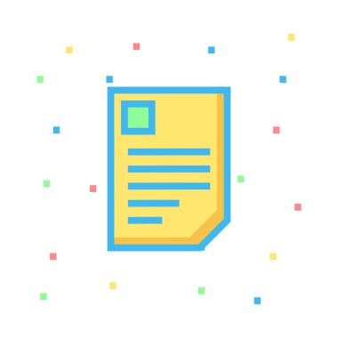 belge simgesi vektör illüstrasyonu 