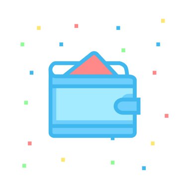 cüzdan ikonu vektör illüstrasyonu 