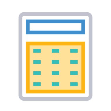 hesap makinesi web simgesi, vektör illüstrasyonu 