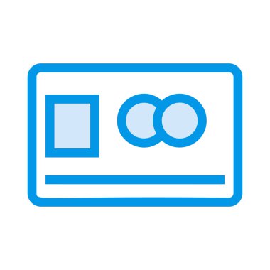 Kredi kartı simgesi, vektör illüstrasyonu 