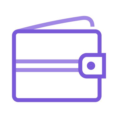 Beyaz arka plan üzerinde izole cüzdan vektör