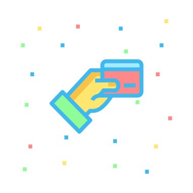 El simge vektör çizim kartı 