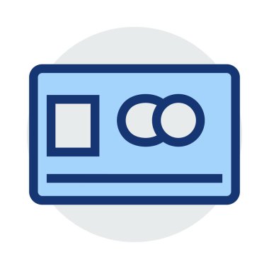 Kredi kartı simgesi, vektör illüstrasyonu 