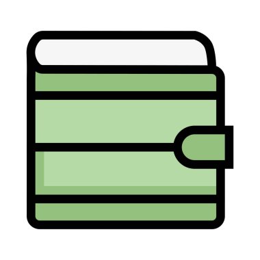 Beyaz arka plan üzerinde izole cüzdan vektör