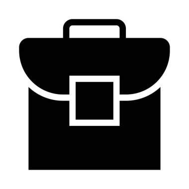 İş çantası beyaz arka planda, vektör çizim 