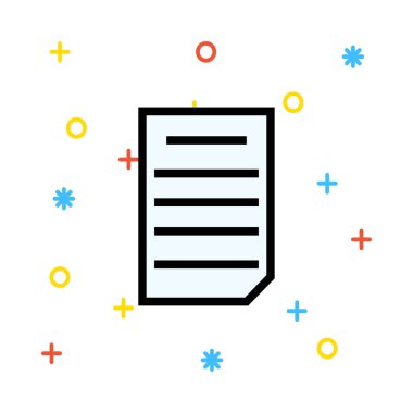 belge simgesi vektör illüstrasyonu 