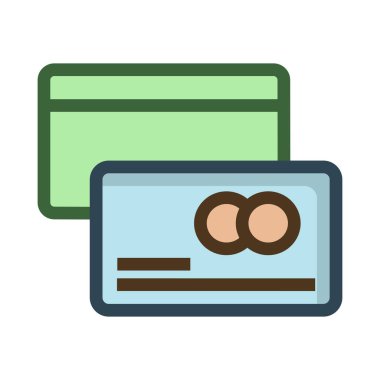 kart simge vektör çizim 