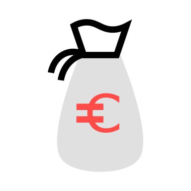 Para işareti simge vektör çizim 