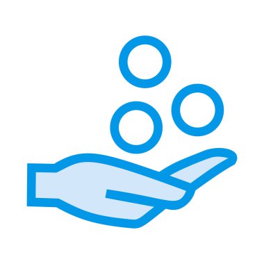 El ve sikkeler illüstrasyon vektör 