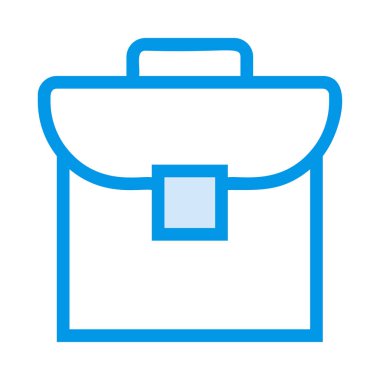 İş çantası beyaz arka planda, vektör çizim 