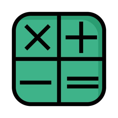 hesap makinesi simgesi vektör illüstrasyonu 