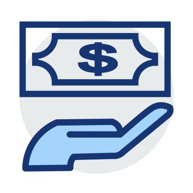 Dolar simgesi vektör illüstrasyonu 