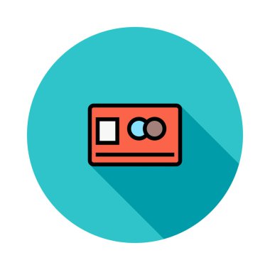 Kredi kartı simgesi, vektör illüstrasyonu 