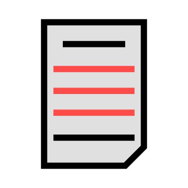 belge simgesi vektör illüstrasyonu 