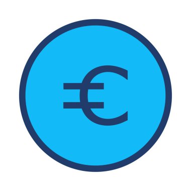 Para işareti simge vektör çizim 