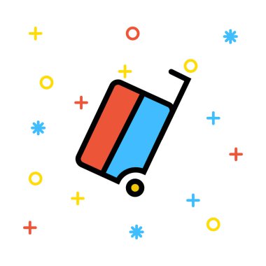 Bagaj simge vektör çizim 