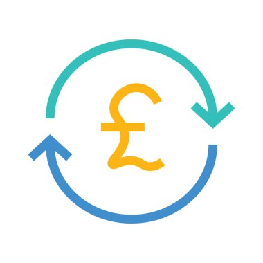 Para işareti simge vektör çizim 