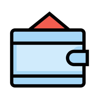 cüzdan web simgesi, vektör illüstrasyonu 