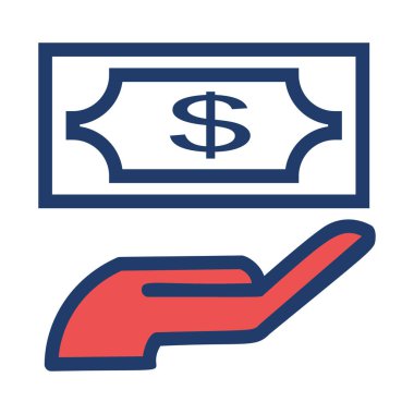 Dolar simgesi vektör illüstrasyonu 