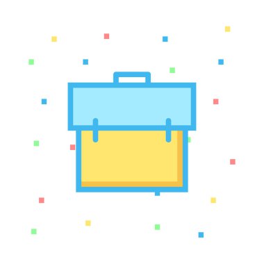 çanta simgesi vektör illüstrasyonu 