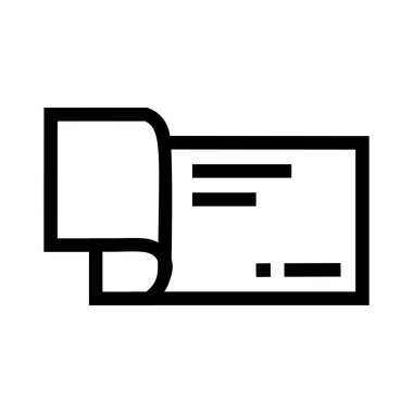 Çek defteri düz stil ikonu, vektör çizim, ödeme kavramı   