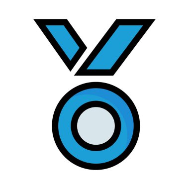 Madalya ikon vektör illüstrasyonu 