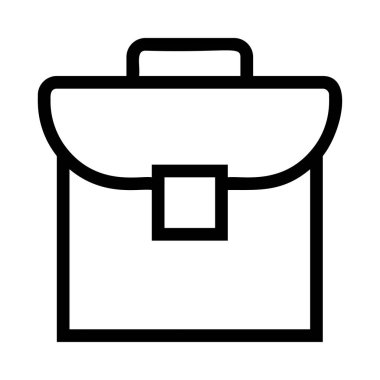 İş çantası beyaz arka planda, vektör çizim 