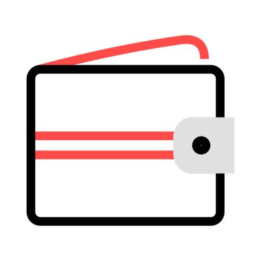 Beyaz arka plan üzerinde izole cüzdan vektör