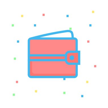 Beyaz arka plan üzerinde izole cüzdan vektör