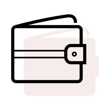 Beyaz arka plan üzerinde izole cüzdan vektör